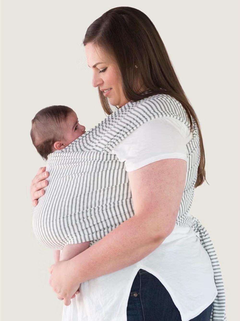 solly baby Gray and White Striped Sleep Sack